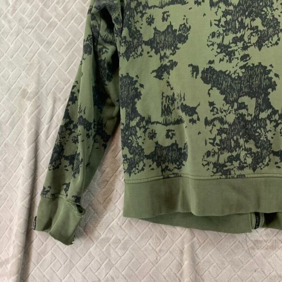 Empyre Mens M Hoodie Sweatshirt Army Green Camo Full Zip Distressed VNT Y2K - Picture 12 of 13